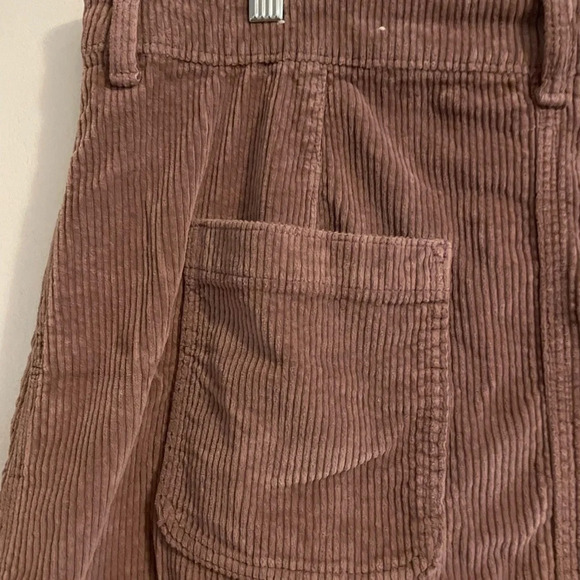 American Eagle Pink Super Stretch Super Hi Rise A line Corduroy Mini Skirt Sz 14 - Picture 6 of 12